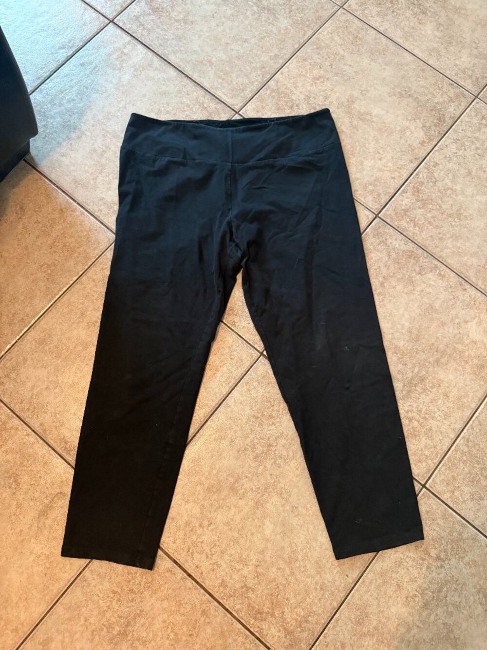 Women with Control Leggings Womens 1X Black Pull On Stretch Pants